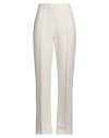 Bruno Manetti Woman Pants Ivory Size 16 Virgin Wool, Alpaca Wool, Polyester, Polyamide In White