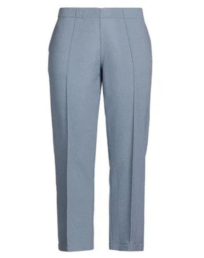 Bruno Manetti Woman Pants Slate Blue Size 14 Virgin Wool