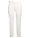 Bruno Manetti Woman Pants White Size 6 Cotton, Elastomultiester, Elastane