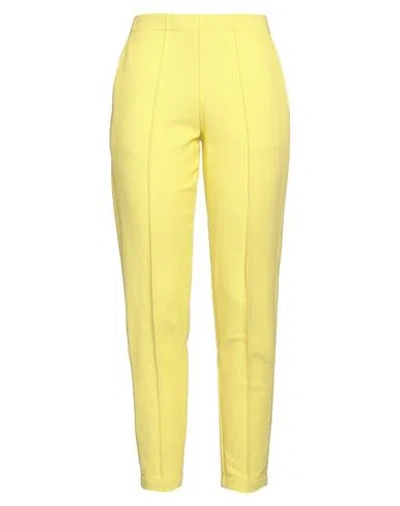 Bruno Manetti Woman Pants Yellow Size 6 Cotton
