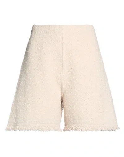 Bruno Manetti Woman Shorts & Bermuda Shorts Beige Size 8 Virgin Wool, Polyamide, Mohair Wool In Neutral