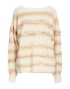 Bruno Manetti Woman Sweater Beige Size 8 Cashmere In Beige