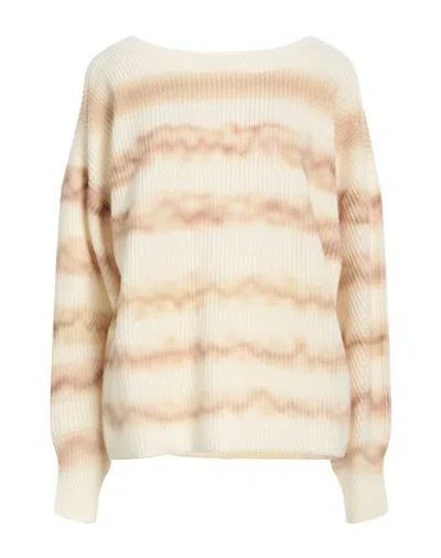 Bruno Manetti Woman Sweater Beige Size 8 Cashmere