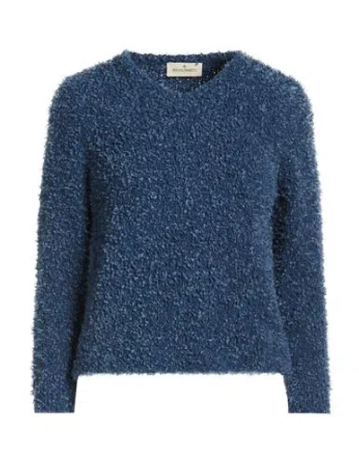 Bruno Manetti Woman Sweater Blue Size 6 Nylon, Mohair Wool, Wool