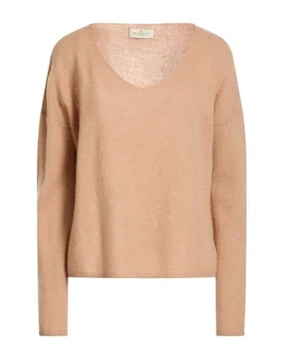 Bruno Manetti Woman Sweater Camel Size 6 Cashmere In Orange