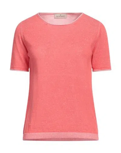 Bruno Manetti Woman Sweater Coral Size 6 Cotton, Linen In Red