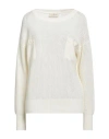 Bruno Manetti Woman Sweater Cream Size 8 Cotton In White