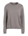 Bruno Manetti Woman Sweater Grey Size 12 Cashmere In Grey
