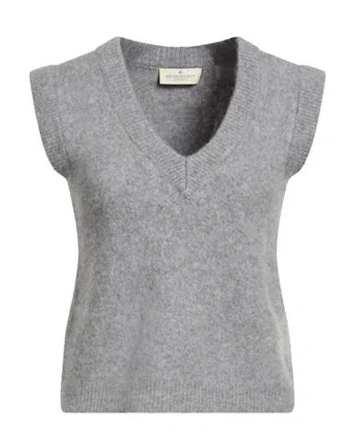 Bruno Manetti Woman Sweater Grey Size 6 Cashmere, Polybutylene In Gray