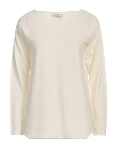 Bruno Manetti Woman Sweater Ivory Size 12 Cashmere In White