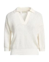 Bruno Manetti Woman Sweater Ivory Size 4 Cotton In White