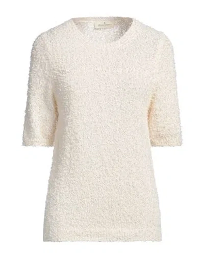 Bruno Manetti Woman Sweater Ivory Size 8 Cotton, Polyamide In White