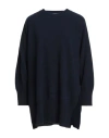 Bruno Manetti Woman Sweater Midnight Blue Size 4 Virgin Wool, Cashmere