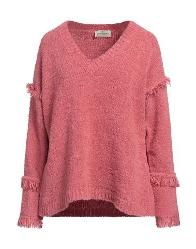 Bruno Manetti Woman Sweater Salmon Pink Size 6 Cotton, Polyamide