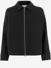 Bruno Manetti Zip-front Collar Jacket In Black