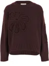 Bruno Manetti Wool Blend Sweater In Brown