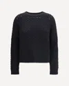 Bruno Manetti Woven Knit Sweater In Black