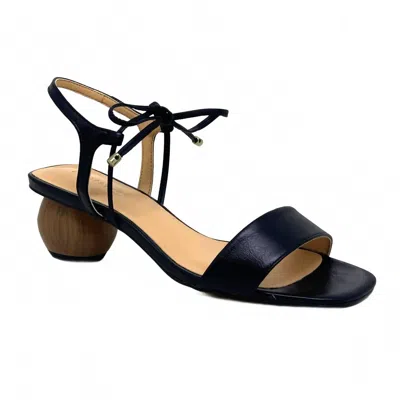 Bruno Menegatti Women's Annette Leather Sandal In Black In Blue