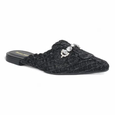 Bruno Menegatti Women's Athina Woven Crochet Mule In Black In Multi
