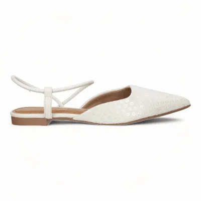 Bruno Menegatti Women's Chantel Embellished Flats In Off White