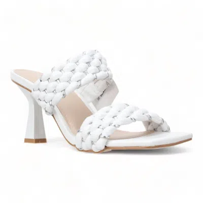 Bruno Menegatti Women's Dolce Leather Mule Sandal In White Silver