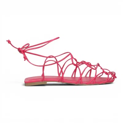 Bruno Menegatti Women's Enya Leather Gladiator Sandal In Hot Pink