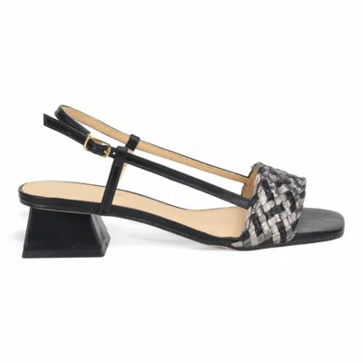Bruno Menegatti Women's Kimberly Leather Slingback Sandals In Black Carbon
