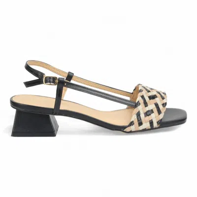 Bruno Menegatti Women's Kimberly Leather Slingback Sandals In Black Off White Nude