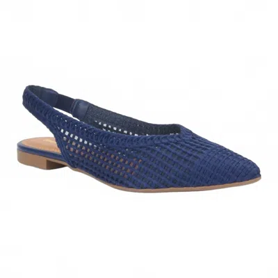Bruno Menegatti Women's Sandra Crochet Slingbacks Flat In Navy In Blue
