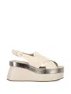 Bruno Premi Crossover-strap Platform Sandals In Neutral