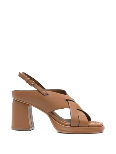 Bruno Premi Crossover-strap Slingback Sandals In Brown