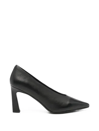 Bruno Premi Pointed-toe Leather Pumps In Black