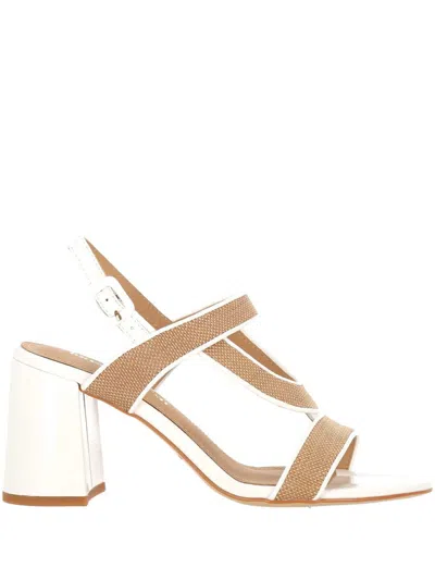 Bruno Premi Sandals In White+cuoio