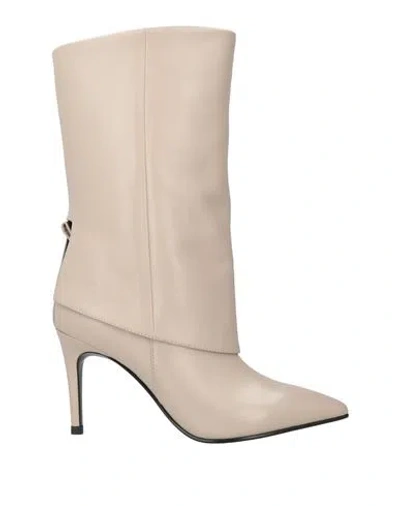 Bruno Premi Woman Ankle Boots Beige Size 6 Leather In Sand