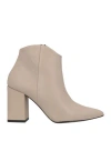 Bruno Premi Woman Ankle Boots Beige Size 8 Leather In Neutral