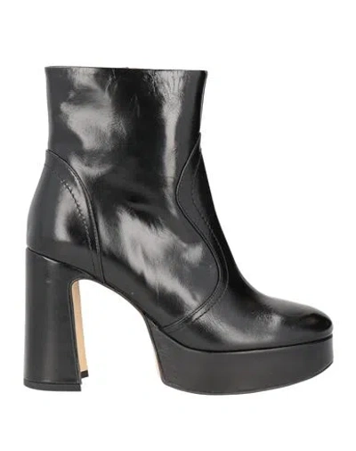 Bruno Premi Woman Ankle Boots Black Size 7 Bovine Leather