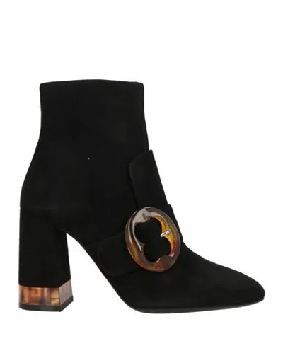 Bruno Premi Woman Ankle Boots Black Size 8 Leather