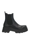 Bruno Premi Woman Ankle Boots Black Size 8 Leather In Blue