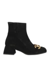 Bruno Premi Woman Ankle Boots Black Size 8 Leather In Black