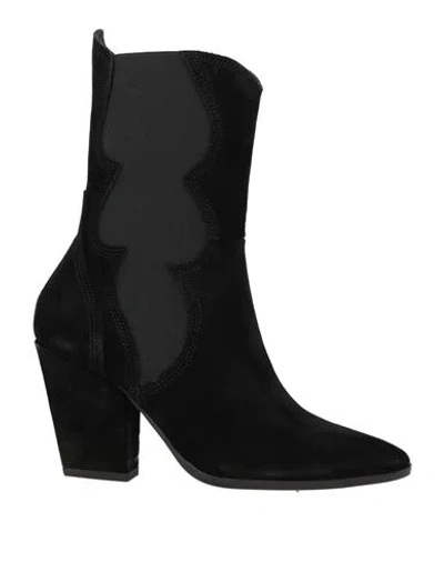 Bruno Premi Woman Ankle Boots Black Size 8 Leather