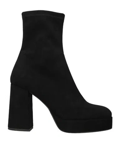Bruno Premi Woman Ankle Boots Black Size 8 Textile Fibers