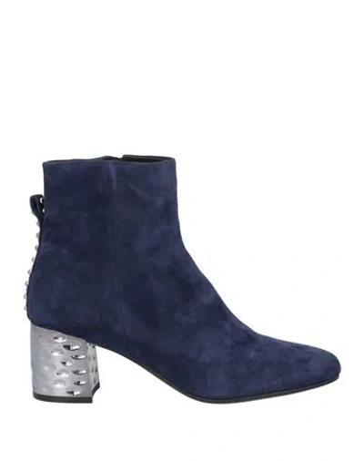 Bruno Premi Woman Ankle Boots Blue Size 10 Leather