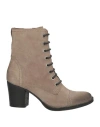 Bruno Premi Woman Ankle Boots Taupe Size 8 Leather In Brown