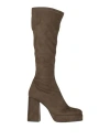 Bruno Premi Woman Knee Boots Dark Green Size 11 Textile Fibers