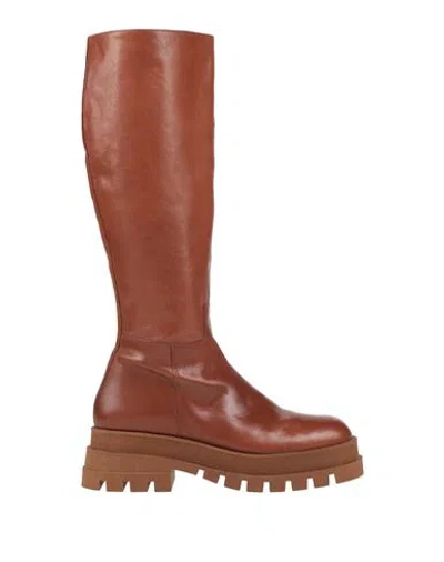 Bruno Premi Woman Boot Tan Size 8 Bovine Leather In Brown