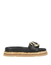 Bruno Premi Woman Espadrilles Black Size 8 Goat Skin
