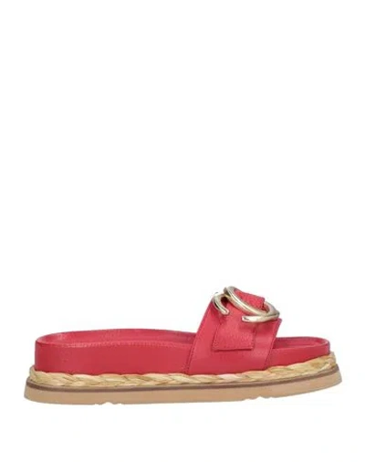 Bruno Premi Woman Espadrilles Red Size 10 Goat Skin