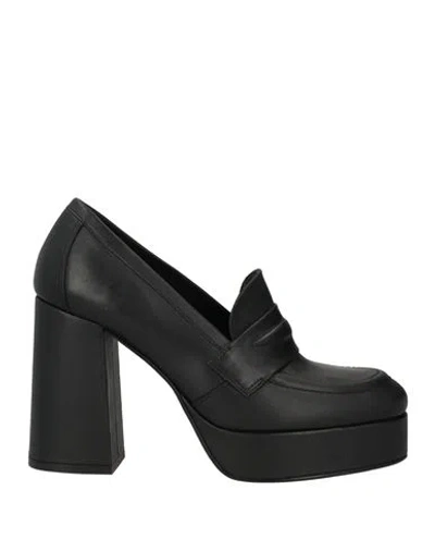 Bruno Premi Woman Loafers Black Size 9 Leather