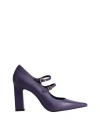 Bruno Premi Woman Pumps Dark Purple Size 11 Bovine Leather