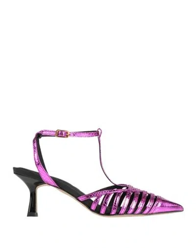 Bruno Premi Woman Pumps Fuchsia Size 8 Leather In Pink